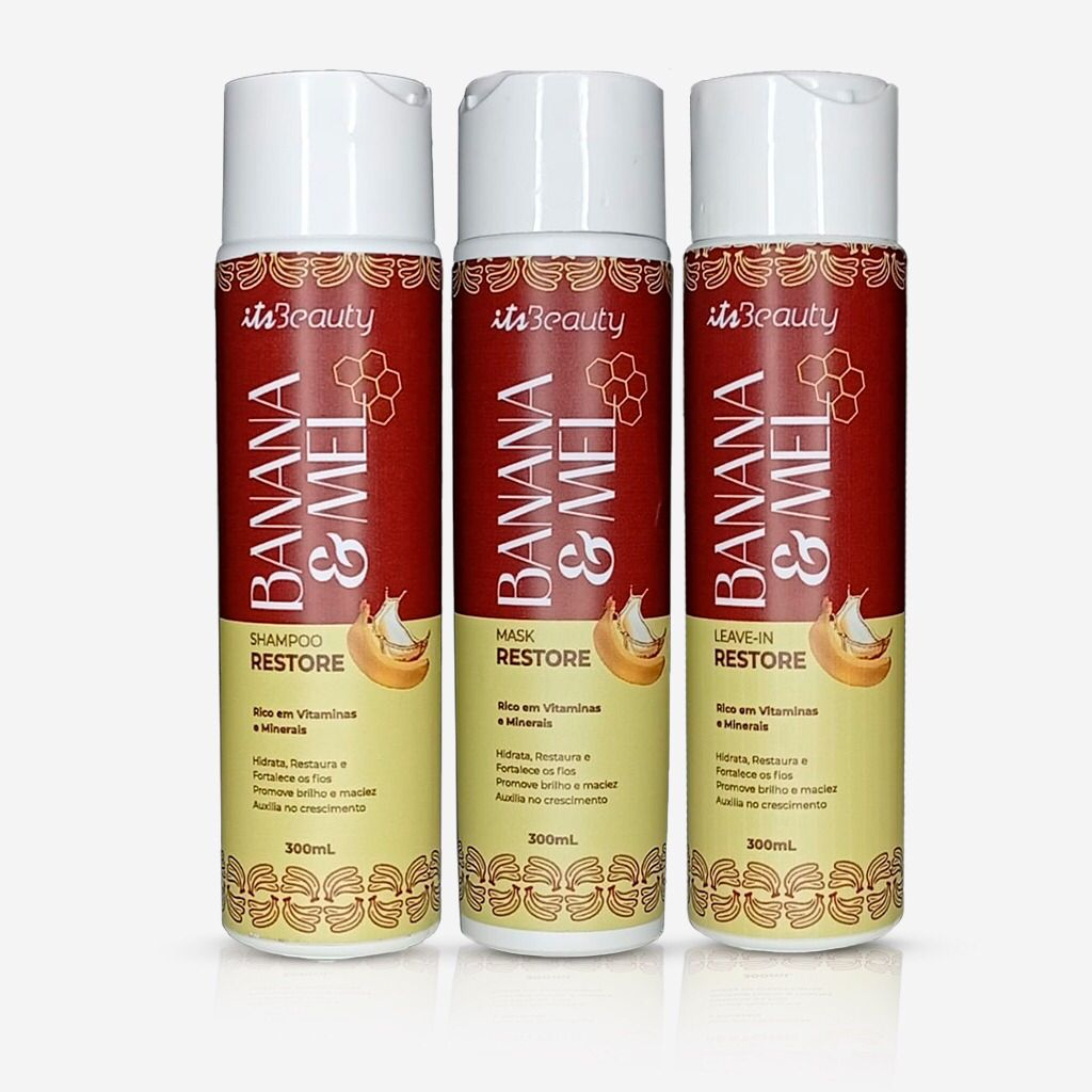Kit Banana & Mel Para Cabelos Secos Nutrição Profunda